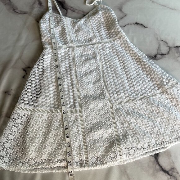 Abercrombie & Fitch White Eyelet Lace Mini Dress XS - Picture 11 of 12
